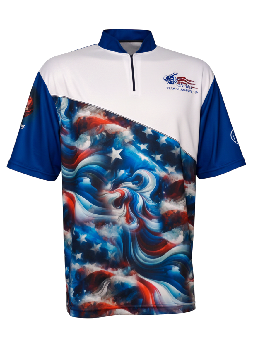 Team USA Ruby Anniversary-Blue Bowling Jersey
